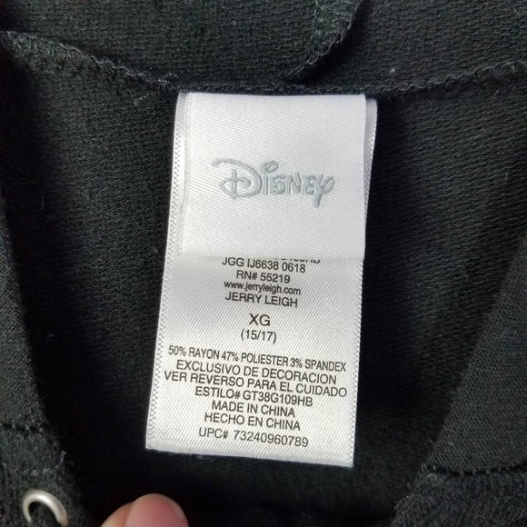 Disney Mickey Mouse Girls Juniors Hooded Lace Up Top Size XL 15-17 - Picture 4 of 4
